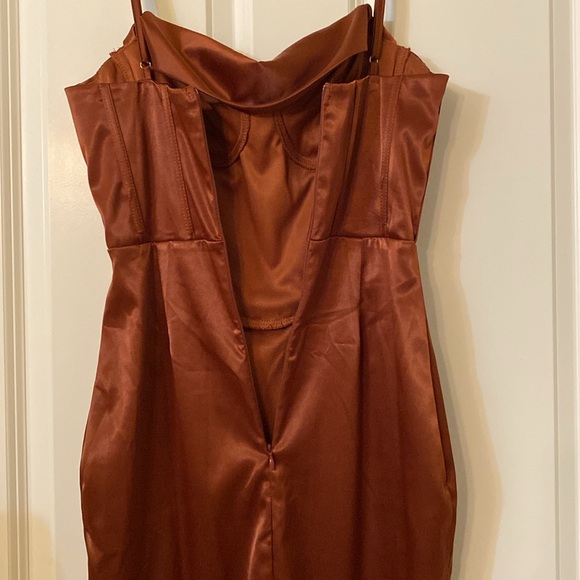 Corset satin dress. New without tag- only tried on once but never wore it out. - Picture 3 of 4